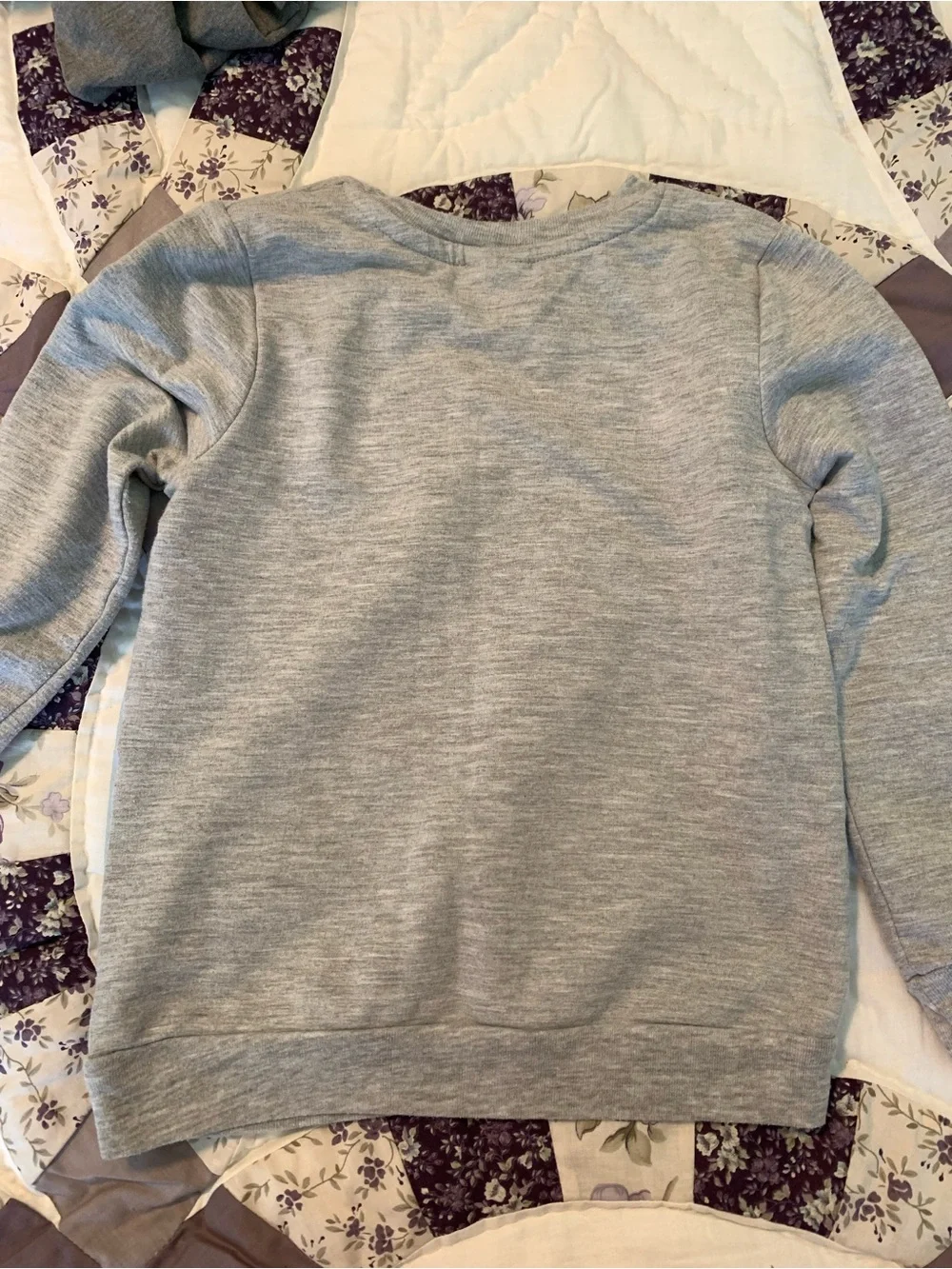 Disney Girls Gray Frozen 'Wake Your Spirit' Sweatshirt with Blue Graphic